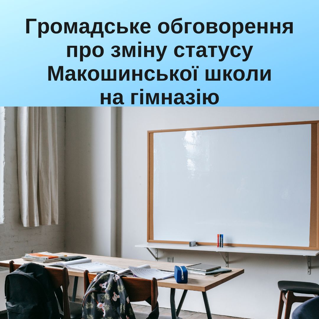 Фотографія частина класної кімнати - дошка, стіл, парти
